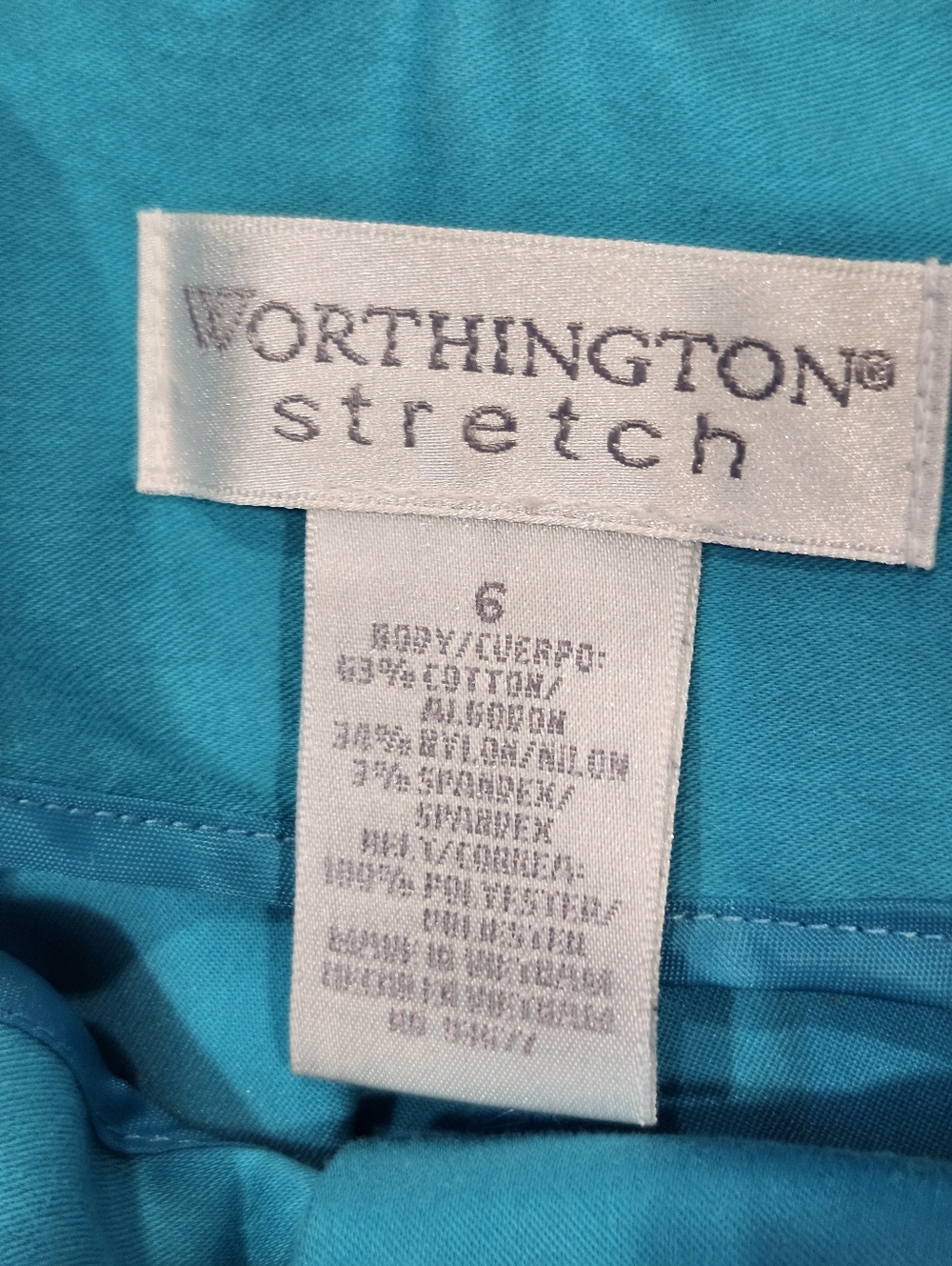 (2) Worthington Stretch Chic Tie Waist Women's Size 6 Cropped Cotton Pants - Picture 11 of 12